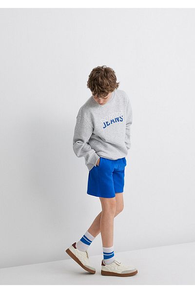 Mavi Logo Printed Gray Sweatshirt 6s10031-85438