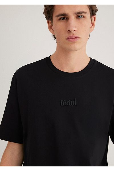 Mavi Λογότυπο Μαύρο T-Shirt Loose Fit 0610100-900