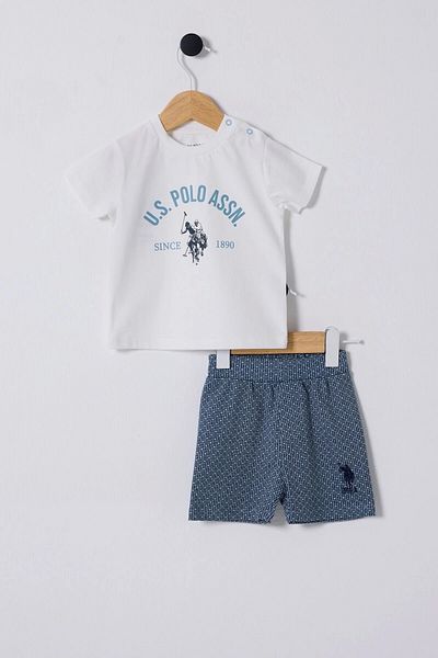 U.S. Polo Assn. U.S. Polo Assn Baby Boy 2-Piece Set - White