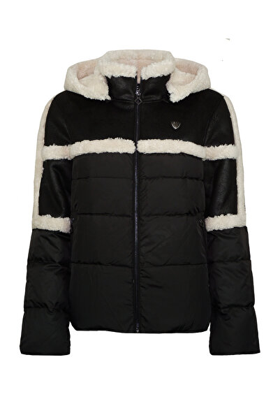 EA7 Jacke Steppjacke ve Kapuze Schaffell-Optik