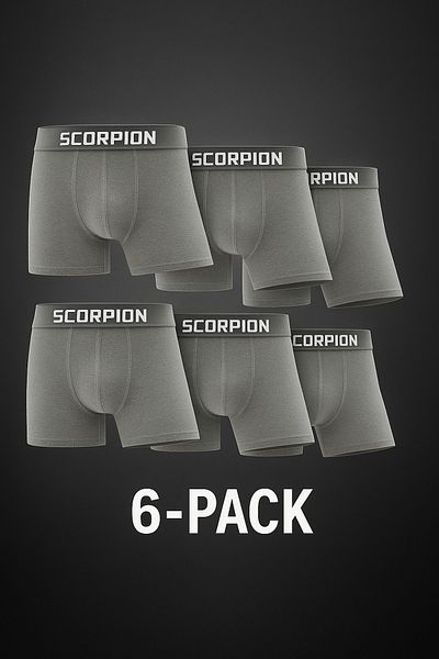 Plus Scorpion Set of 6 Men's Boxers, Plus Scorpion, Cotton