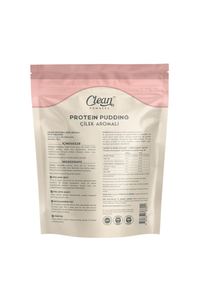 Clean Powders Protein Pudding 500 Gr - Çilek