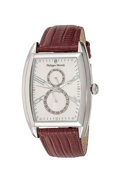 Philippe Moraly of Switzerland Men's Leather Chronograph Watch L1421WWO