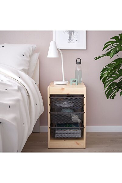 IKEA saklama ünitesi, çam-koyu gri, 32x44x52 cm