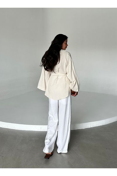 My Blog Geknöpfter Kimono mit Gürtel