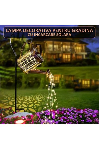 NEXTLY Lampa Solara De Exterior Decorativa , Pentru Gradina Si Curte, Senzor De Lumina, Waterproof
