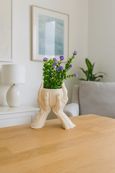 Statik 3D El Vazo (İç Mekan Saksısı)