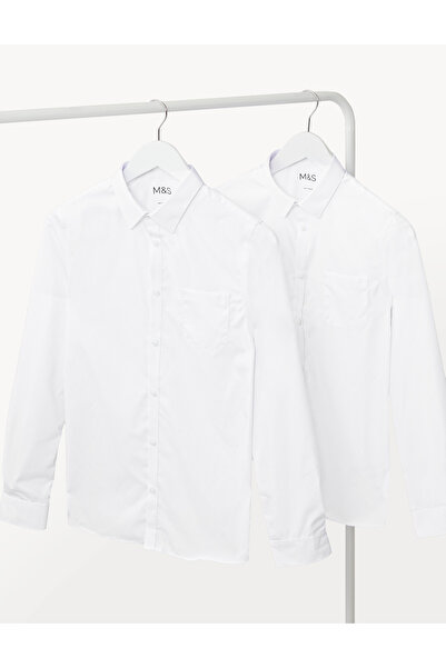 Marks & Spencer 2'li Slim Fit Uzun Kollu Gömlek (2-18 Yaş)