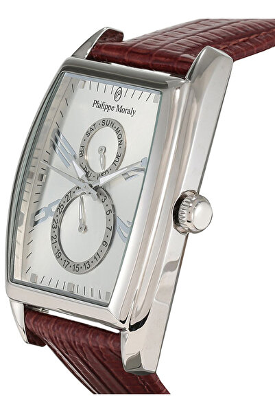 Philippe Moraly of Switzerland Men's Leather Chronograph Watch L1421WWO