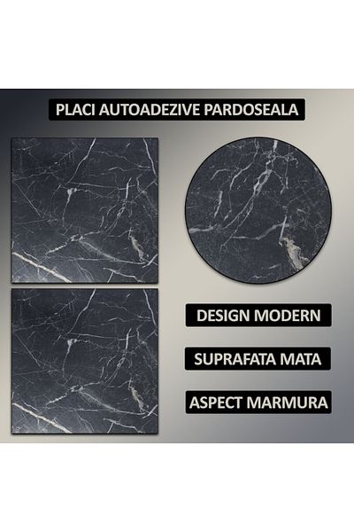 NEXTLY Set 24 X Placi Din Pvc Autoadezive Pentru Podea/perete , Reutilizabile, Waterproof