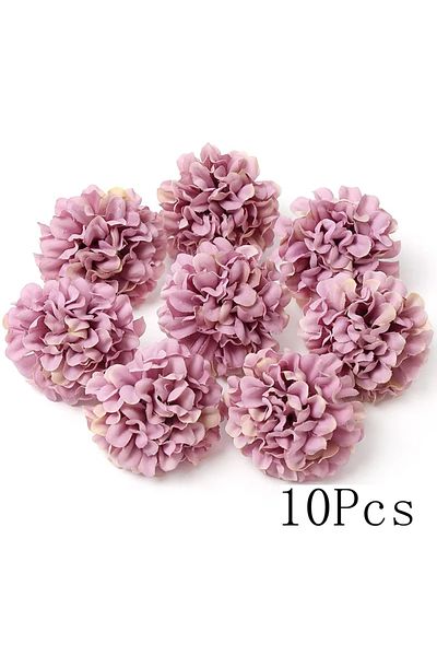 Choice 34 Purple Artificial Flowers Head For Wedding Decoration Fake Flower Home Decor Birthday Party Diy B