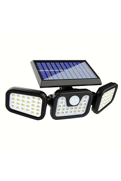 NEXTLY Lampa Tripla Cu Incarcare Solara, 74 X Led Smd, , Cu Senzor De Miscare Si Lumina, Brate
