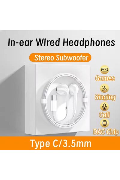 Choice A222-typec Wired Headphones 3.5mm Earphone For Huawei Samsung Earbuds Laptop With Hd