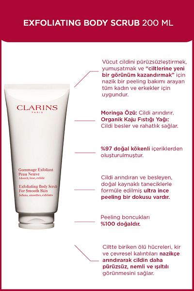 Clarins Exfoliating Body Scrub for Smooth Skin 200ml - Body Peeling