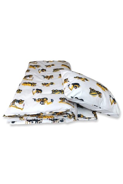 Babynia %100 Pamuk Çocuk 70x140 Beşik Için Yastık Çarşaf Yorgan Seti Iş Makinası