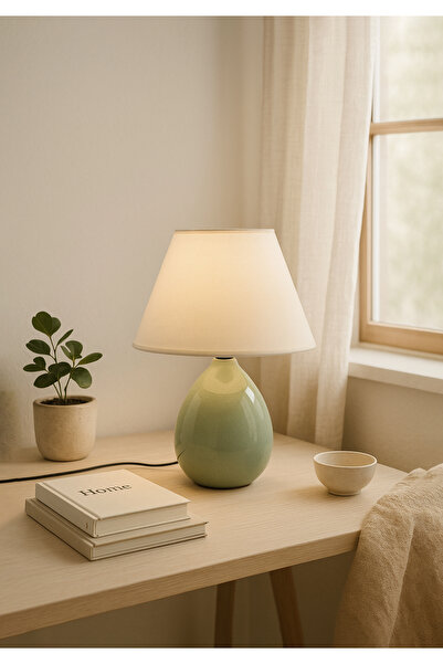 HOMİNG Homing Soft Green Ceramic Lampshade 241950