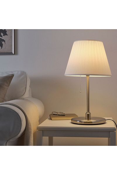 IKEA Lampshade - White and Nickel Plated, Comfortable Light Emits in the Room, Decorative