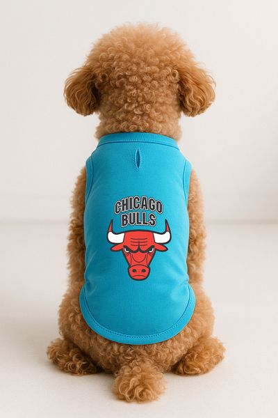 MPZ Pets Cat and Dog Outfit & Dress - Turquoise Chicago Bulls Tank Top