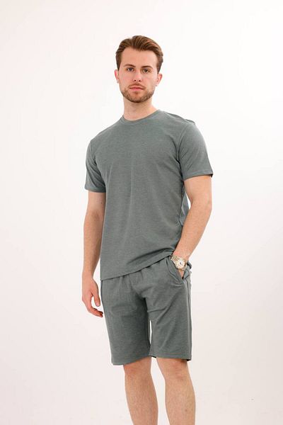 Rodrigo Waffle Fabric Shorts T-Shirt Cotton Set 25232