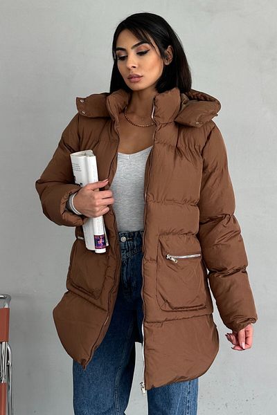 moda armanc Women's Hooded Puffer Long Coat
