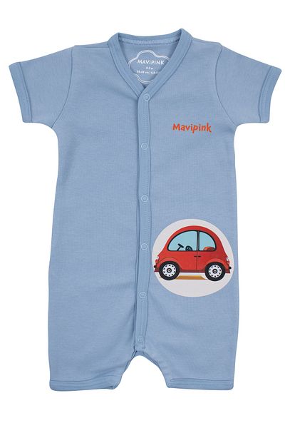 Mavipink Baby Boy Cotton Short Sleeve Trolley Shorts Jumpsuit