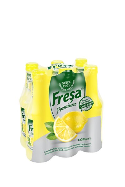 FREŞA Premium Limonlu Vitaminli Doğal Zengin Mineralli Gazlı Içecek 250ml 24'lü