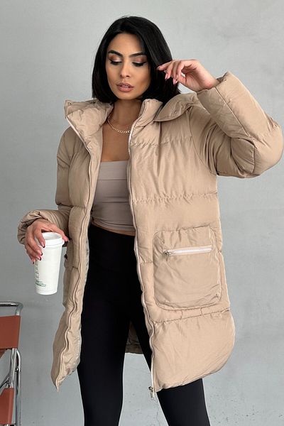 moda armanc Women's Hooded Puffer Long Coat