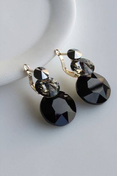 Leo'Stone Special Series 3-Piece Oval Zircon Stone Multicolored Clip-On Evening Dress Women's Steel Earrings