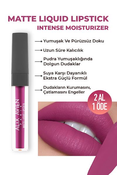 Alix Avien ALIX AVIEN MATTE LIQUID LIPSTICK 516 TRUE FUCHSIA
