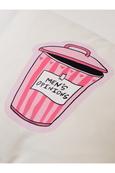 Galia Tasarım Men's Opinions Print Throw Pillow Case