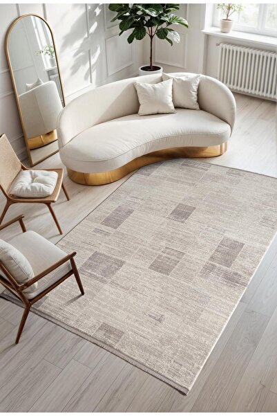 Cotto Home Armony Ar016g GRI Halı Modern Desenli Akrilik Pamuk Taban Tozu Az ...