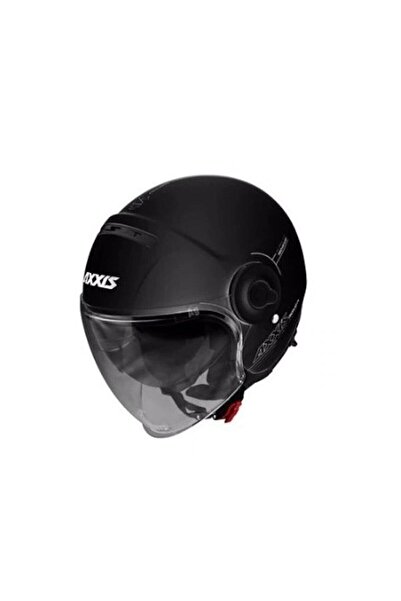 AXXIS Raven Sv Solid Matt Black Siyah Vizörlü Yarım Motorsiklet Kaskı