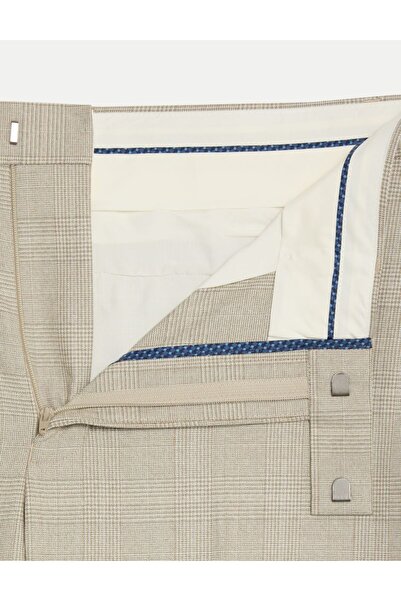 Marks & Spencer Regular Fit Ekose Desenli Klasik Pantolon