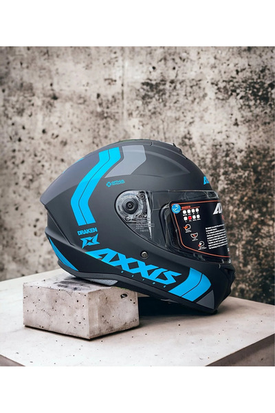 AXXIS DRAKEN S SLIDE B7 MAT FLUOR BLUE