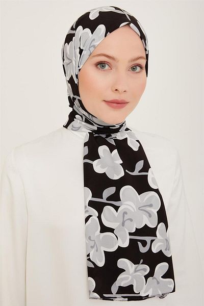 Armine Trend Laurel Shawl 6348-02 Negru Gri