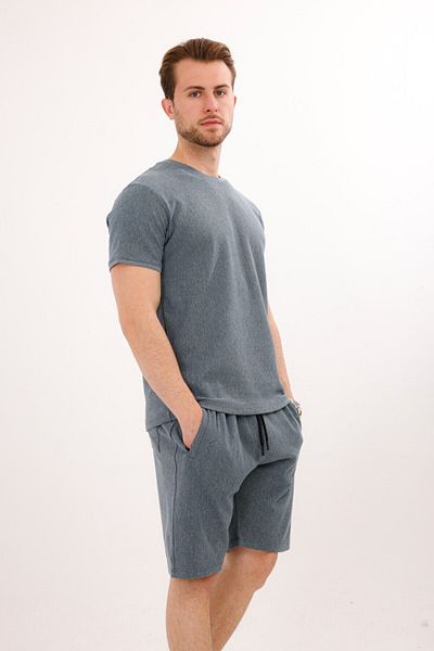 Rodrigo Waffle Fabric Shorts T-Shirt Cotton Set 25232