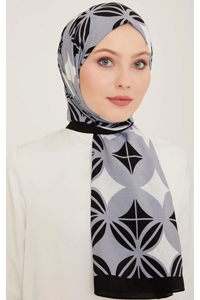 Armine Trend Defne Şal 6347-2-01 Gri Alb
