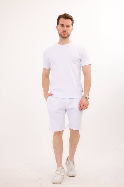 Rodrigo Waffle Fabric Shorts T-Shirt Cotton Set 25232
