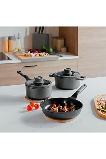 Berghoff Leo Stone Non-Stick Aluminum Casting 5-Piece Pot Set