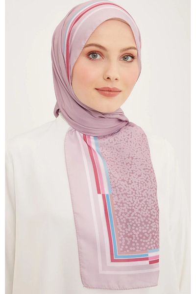 Armine Life Shawl 5368-21 Pink Mixed Pattern