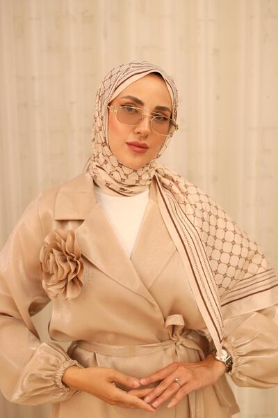 Silk Home Olinda Shawl 49005-39 Vanilla, Bitter Coffee