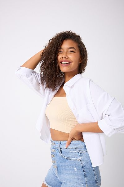 FOREVER MORE Στράπλες Crop Top