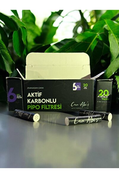 Can Abis Aktif Karbonlu Pipo Filtresi 80 Adet 6mm - 20 Adet X 4 Paket Aktif K...