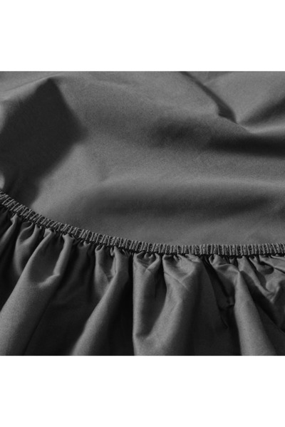 Penelope 100% Cotton Percale Fitted Sheet 120X200 cm Anthracite - Pure Series