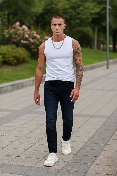 BANNY JEANS Мъжки тъмносини дънки