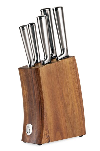 Berlinger Haus 6-piece Knife Set With Wooden Stand Stainless Steel Extra Sharp