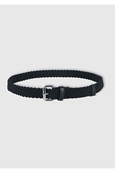 United Colors of Benetton Men's Black Mesh Belt