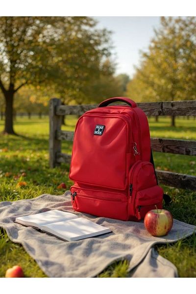 Bear&Dear BEAR & DEER Kangroo Backpack Red BD-CN0261