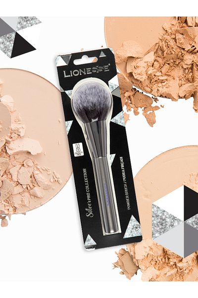 Lionesse Silver Collection Powder Brush 5138 -Professional Series, Cruelty Free