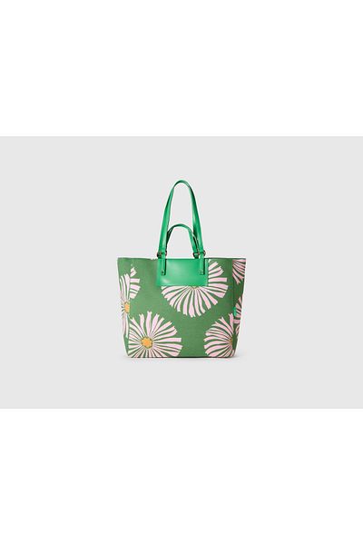 United Colors of Benetton Geantă tote cu model verde pentru femei
